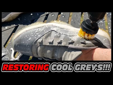 CAN WE SAVE THE COOL GREY 11's??? CLEANING BEAT JORDAN COOL GREY 11'S!!!