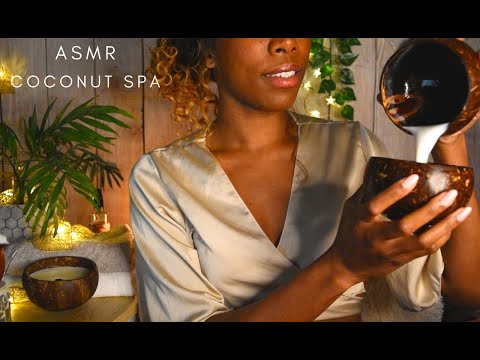 ASMR SPA🥥 VERITABLES SOINS & MASSAGE 100% NOIX DE COCO_ POUR UNE RELAXATION TOTALE(Layered sounds)