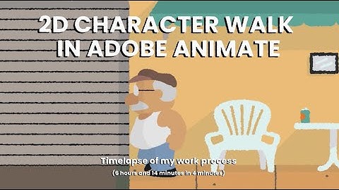 2D CHARACTER WALK | Adobe Animate Process Timelapse