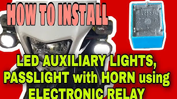 How to Install PASSLIGHT WITH HORN(Auxiliary Lights) using Electronic relay in Honda XRM 125