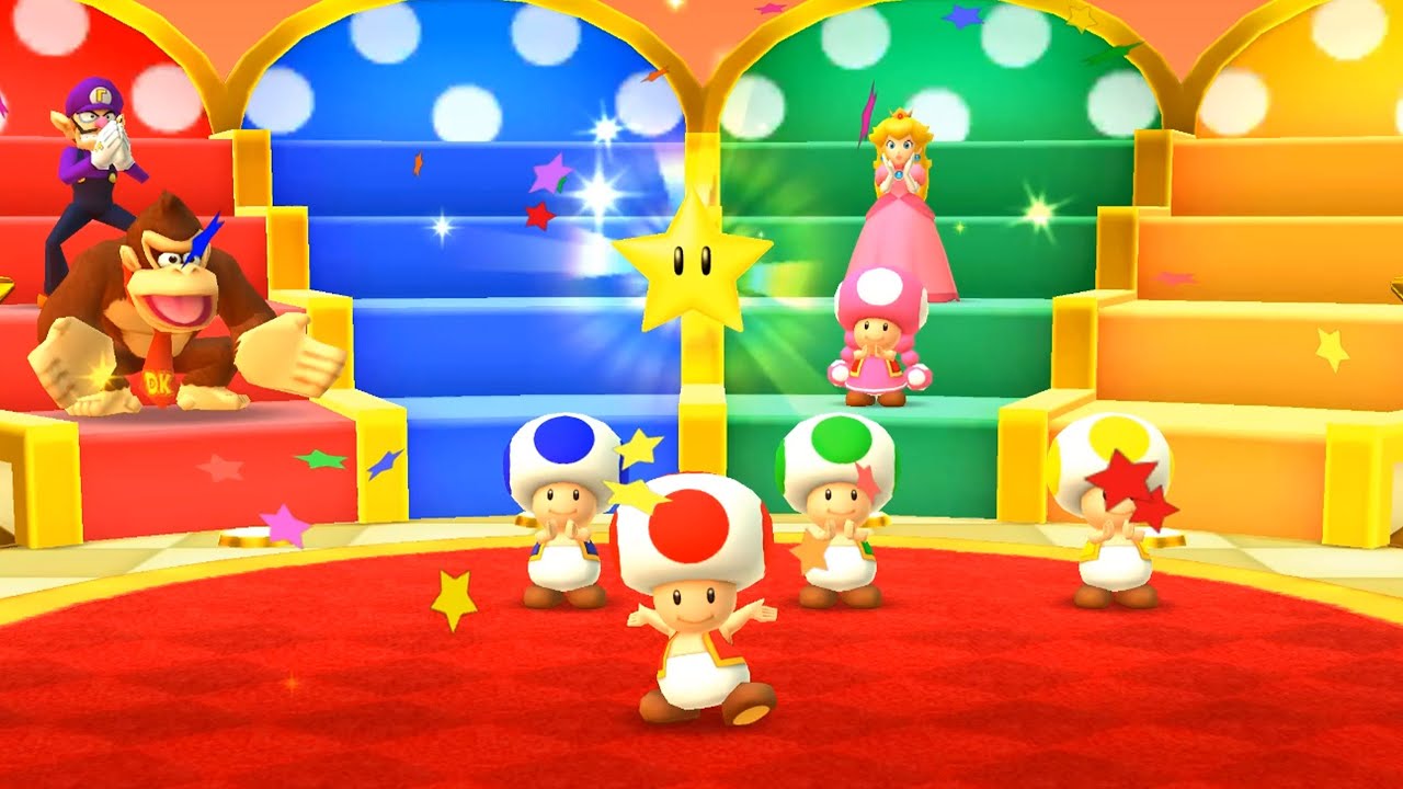 キノピオパレード | 【マリオパーティ スターラッシュ】ワルイージ vs ドンキーコング vs ピーチ vs ヒキガエル