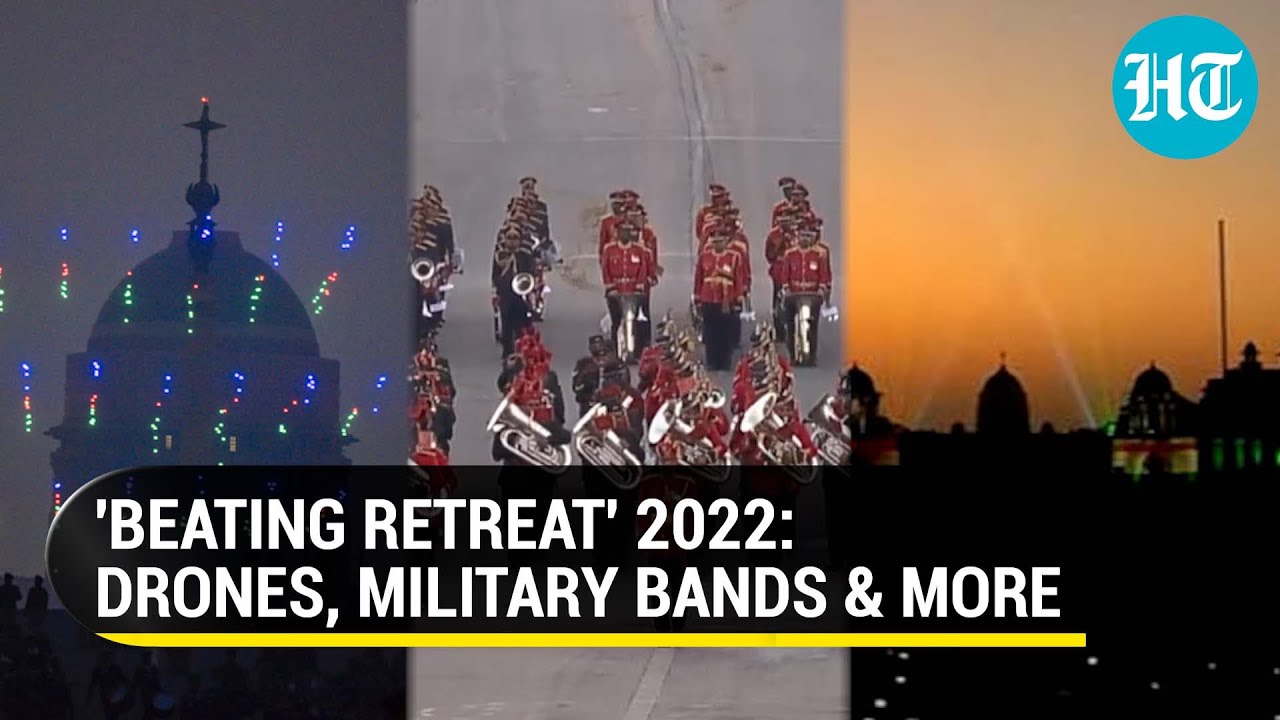 Beating Retreat 2022: How drones lit up sky, military music enthralled I Watch key highlights