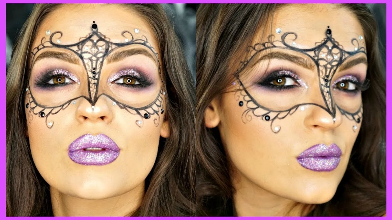 Glittery Masquerade Mask Makeup Tutorial You - Masquerade Mask Diy Makeup