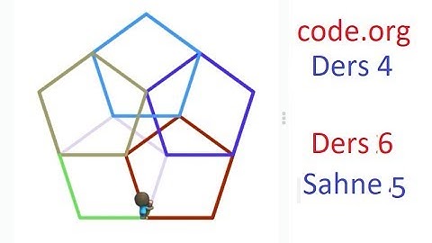 #28 Code.org Ders 4 (Level 4) . Ders 6 (Sanatçı ve seğişkenler) Sahne 5-Code.org Çözümler-