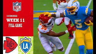 Kansas City Chiefs vs Los Angeles Chargers [FULL GAME] | NFL Week 11 | November 20, 2022