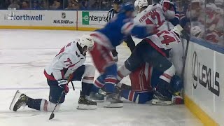 Artemi Panarins Big Hit On T.J. Oshie Causes Scrum and Review