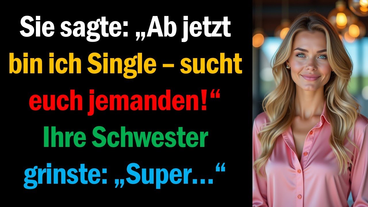Sie sagte: „Ab jetzt bin ich Single – sucht euch jemanden!“ Ihre Schwester grinste: „Super…“