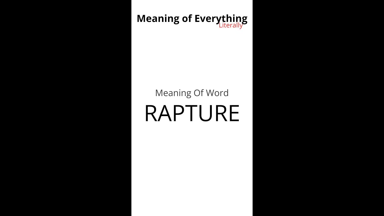 Word Rapturo Meaning of Word - Rapture Meaning #Shorts - YouTube
