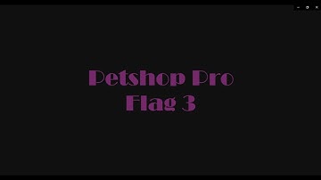 [Hacker101] Petshop Pro Flag 3