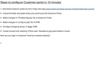 Vtiger Customer Portal Configuration within 10 minutes