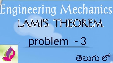 Basic problem on lamis theorem ll Lamis theorem problem -- 3