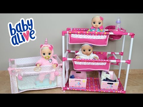 BABY ALIVE LAURINHA E SUAS IRMÃS HORA DE DORMIR /ROTINA DA NOITE FOFA DAS BABY ALIVE