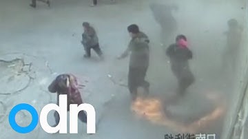 Why you should never throw a lit firecracker into a manhole