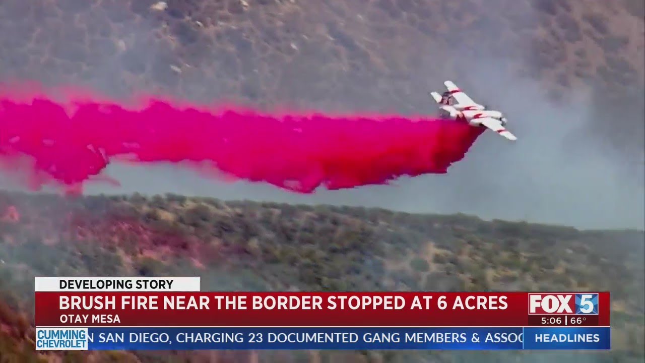 Brush Fire Burns Near Border In San Diego County - YouTube