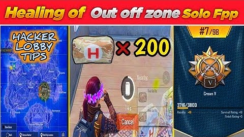 Solo fpp conq rankpush C2S4 hacker lobby top 10 tips | Healing battle in hacker lobby | 79 healings