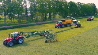 Grass Harvest all in one day! Claas Jaguar 990 / Massey Ferguson / USA Equipment / Vreba Dairy / 4K