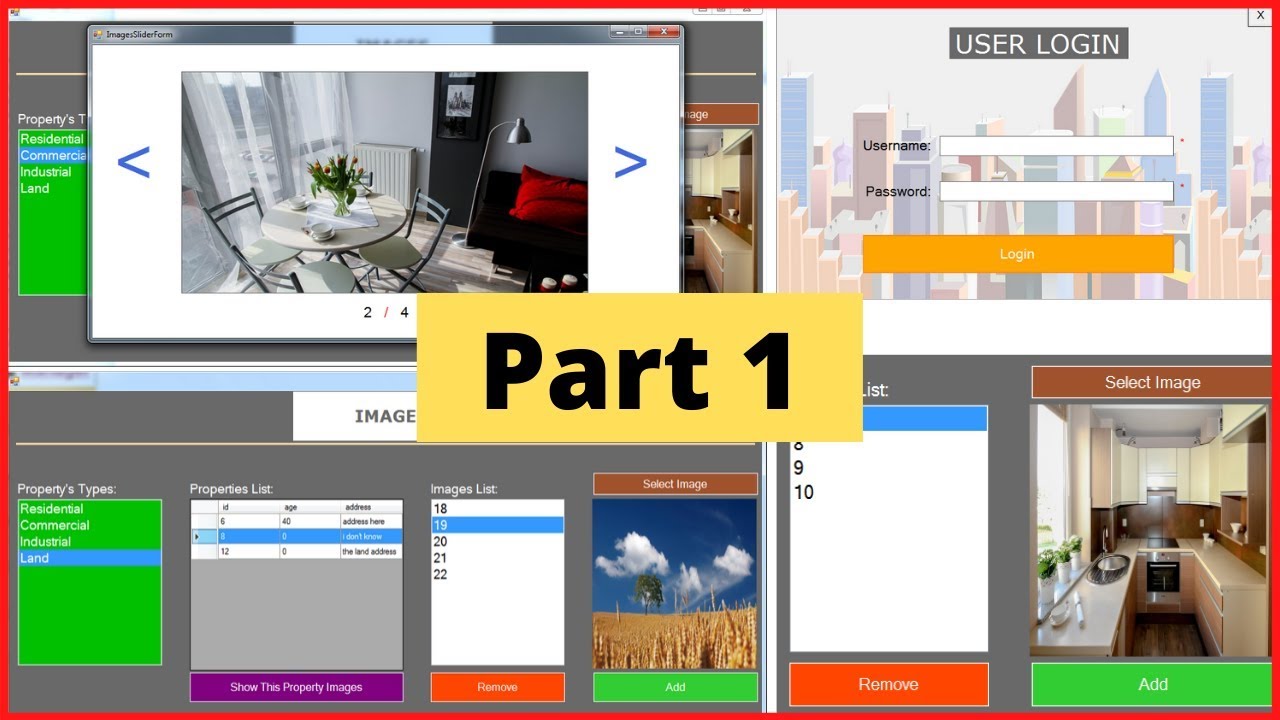 Create a Real Estate Management System Project In C# [ Part 1 ]