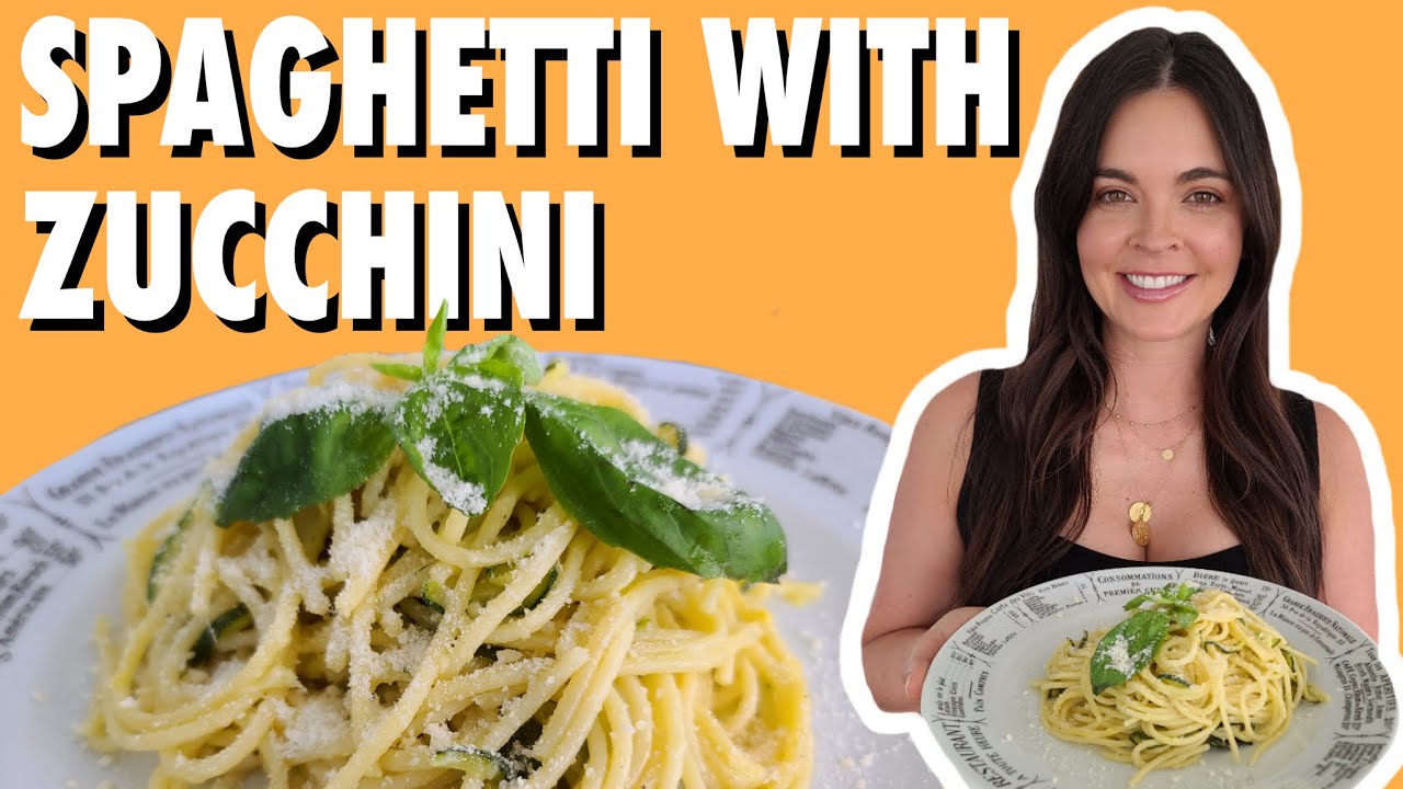 Date-Night Spaghetti with Zucchini | What Would Katie Eat? | Food Network