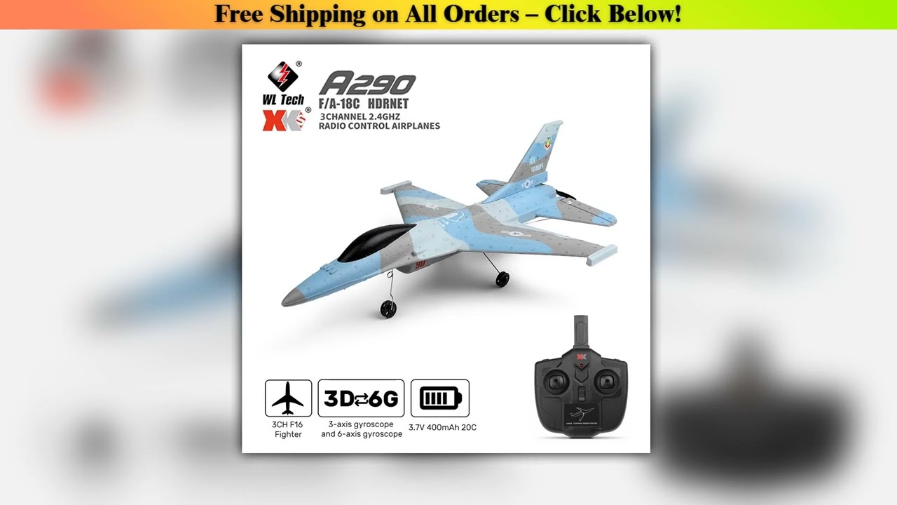 WLtoys XK A290 RC Plane 3CH Remote Control Model Aircraft 320mm Wingspan 3D6G System Airplane EPP