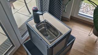 Camper autarkes Waschbecken in Eurobox 40x30 als Boxio Wash Alternative
