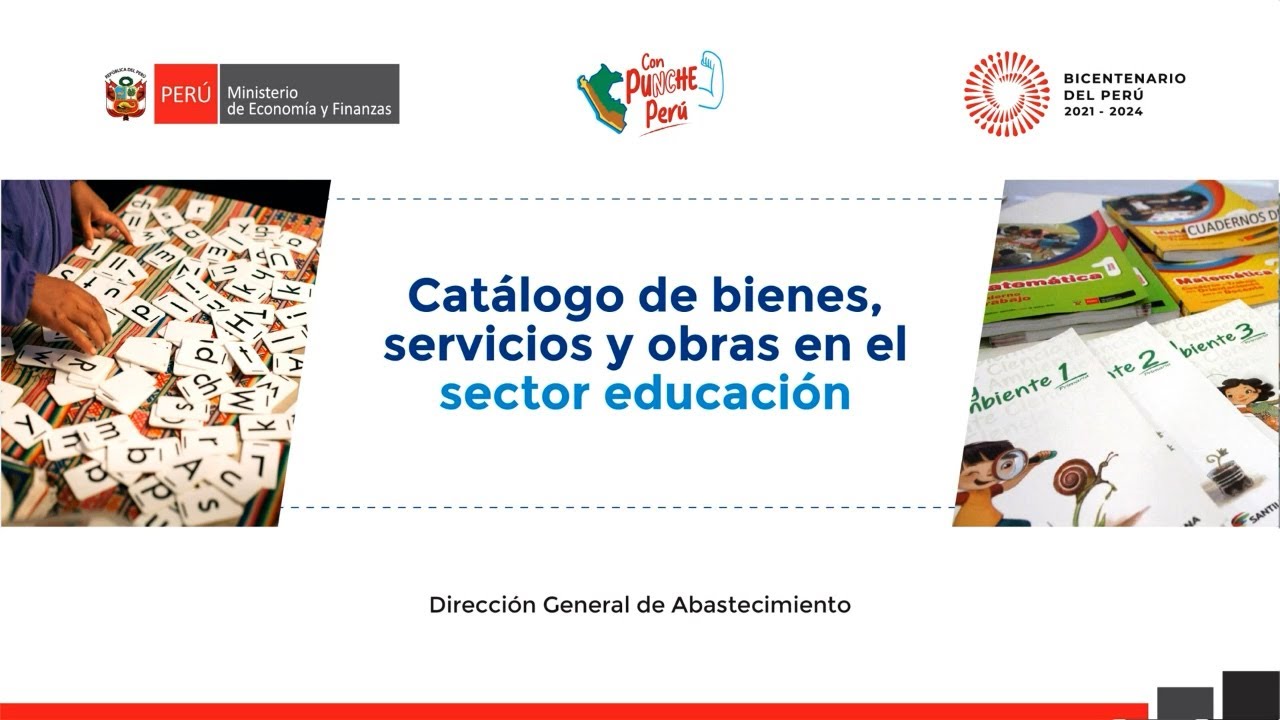 Catálogo de bienes, servicios y obras en el sector educación - YouTube