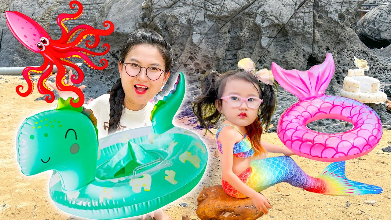 Changcady reivew phao bơi nàng tiên cá, phao hình khủng long