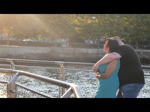 NYC skyline at Hoboken, NJ | Geovanna and Patrick's Engagement Session