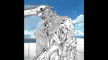 Fakesaw Man when he spotted the Death Devil on campus #chainsawman #csm #manga