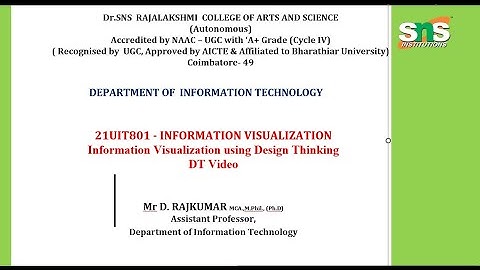 DT Video | Information Visualization using DT | SNS Institutions