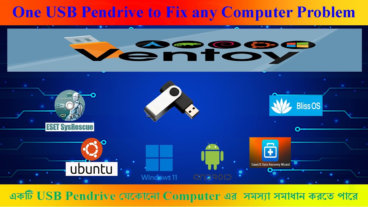 Ventoy Multiboot Pendrive Creator ** One USB Flash Drive to Fix any ...