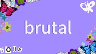 Video thumbnail of "olivia rodrigo - brutal (lyrics)"