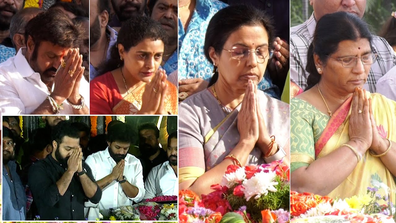 Sr NTR Family Members Paying Tributes At NTR Ghat Nandamuri Family Sr NTR Family Members Paying Tributes At NTR Ghat Nandamuri Family