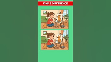 Can You Spot the 3 Differences? 🔍 Only 1% Can! #shorts #games  #difference #trending