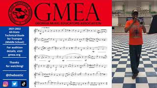 2021-2022 GMEA All-State Technical Etude for Middle School Trumpet