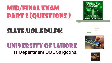 Mid/Final Exam Part 2 (Questions) || Mock Exams for students   || UOL Learning Channel