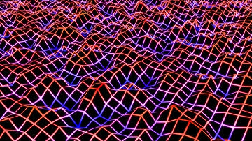 Retro 80s Lowpoly Wireframe Wavy Neon Grid Lines Glow Illuminated 4K DJ Visuals Loop Background