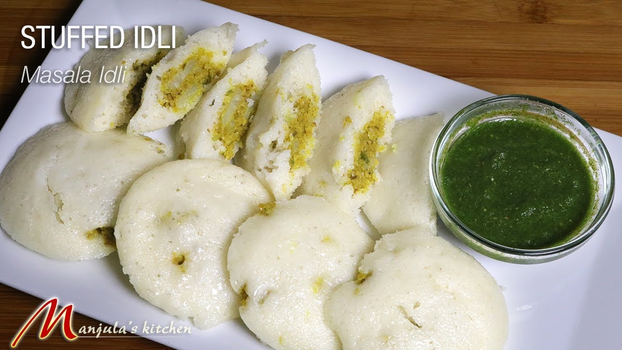 Stuffed Masala Rava Idli, Spicy Chana Dal Stuffing, Healthy Snack, Easy Idli Recipe | Manjula