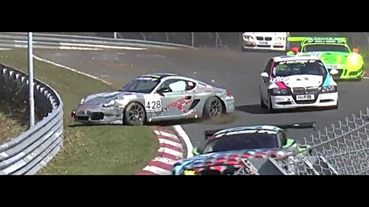 Nordschleife CRASH 25 03 2017 Porsche Cayman VLN RACE 1