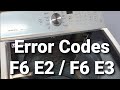 Maytag Brovos XL won't start won't turn on error code F6 E2 / F6 E3