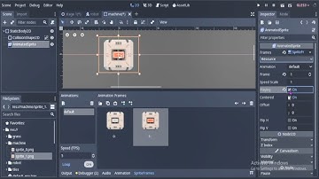 Godot v3.1.1 [7/30](2D GAMES) How to set animated sprites into stationary