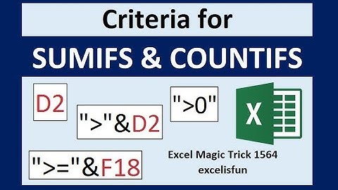 4 Types of Criteria for SUMIFS & COUNTIFS - Excel Magic Trick 1564, SUMIF & COUNTIF too