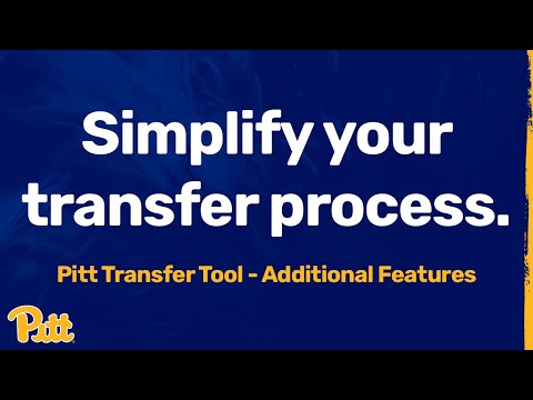 Pitt Transfer Tool - Additional Features