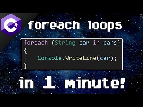 C# foreach loop ➰