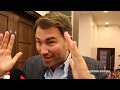 EDDIE HEARN IN-DEPTH: JOSHUA-POVETKIN/WILDER-FURY, KHAN-BROOK/PACQUIAO, RYDER-SIROTKIN & MORE