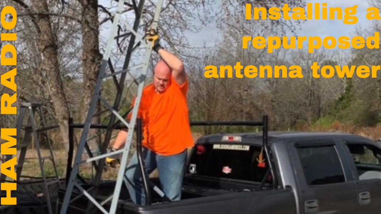 Installing a Repurposed Antenna Tower YouTube