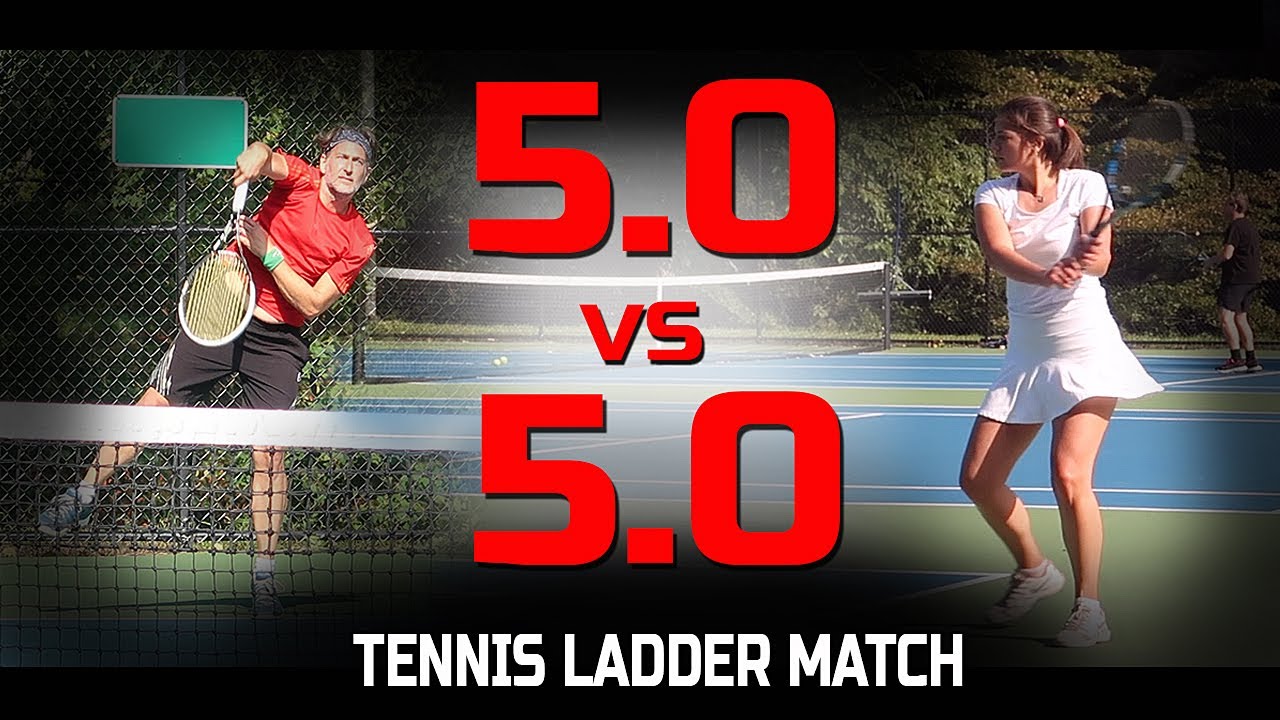 Tennis 5.0 Male vs 5.0 Female local ladder match YouTube