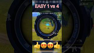 1 VS 4 CLUTCH 🤣 PUBG MOBILE 🔥 #shorts #youtubeshorts #shortvideo #pubg