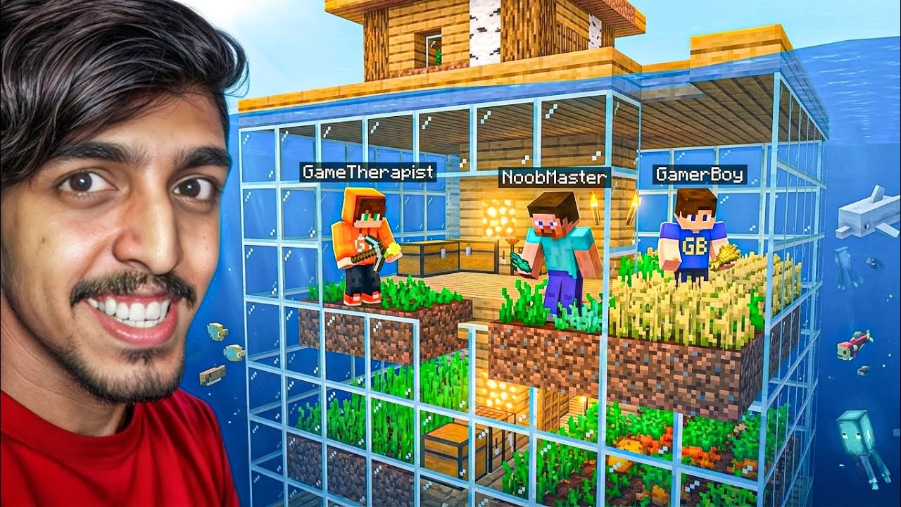 We Started Farming Inside Our Underwater House in Minecraft!
