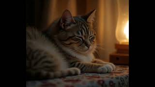 Purring Cat ASMR in Firelight 🔥 | Cozy Relaxation & Calming Sleep Sounds
