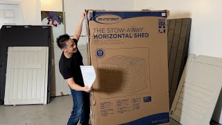 UNBOXING: Suncast 70 cu. ft. Horizontal Storage Shed!